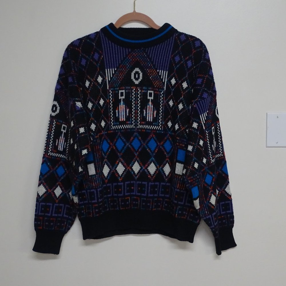 Vintage McGregor Sweater Acrylic Multicolor Pullover Size Large